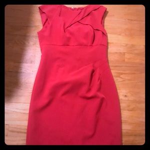 Pink Adrianna Papell crepe cocktail dress
